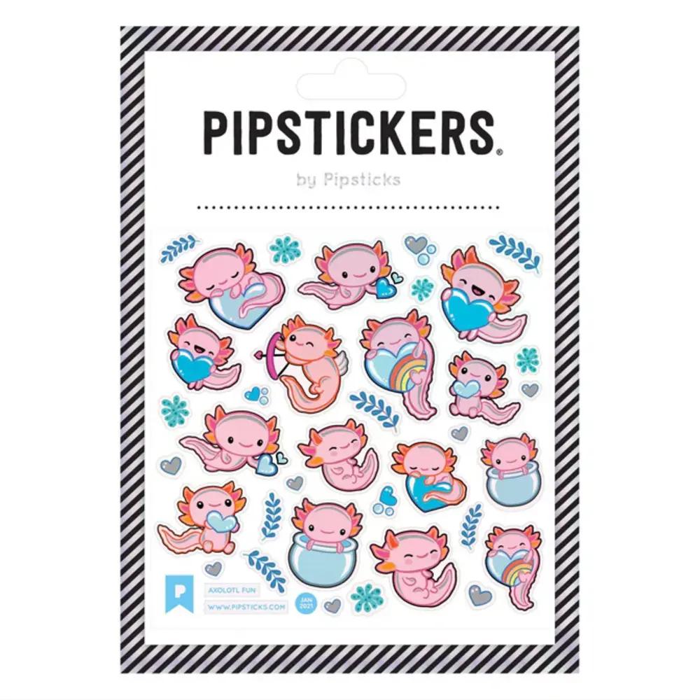 Pipsticks, Stickers, Art & School, 4"x4", Axolotl Fun, 832290